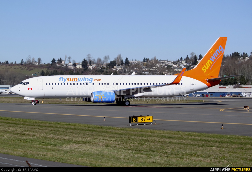 Sunwing Airlines C-GNCH aircraft at Seattle - Boeing Field / King County Intl