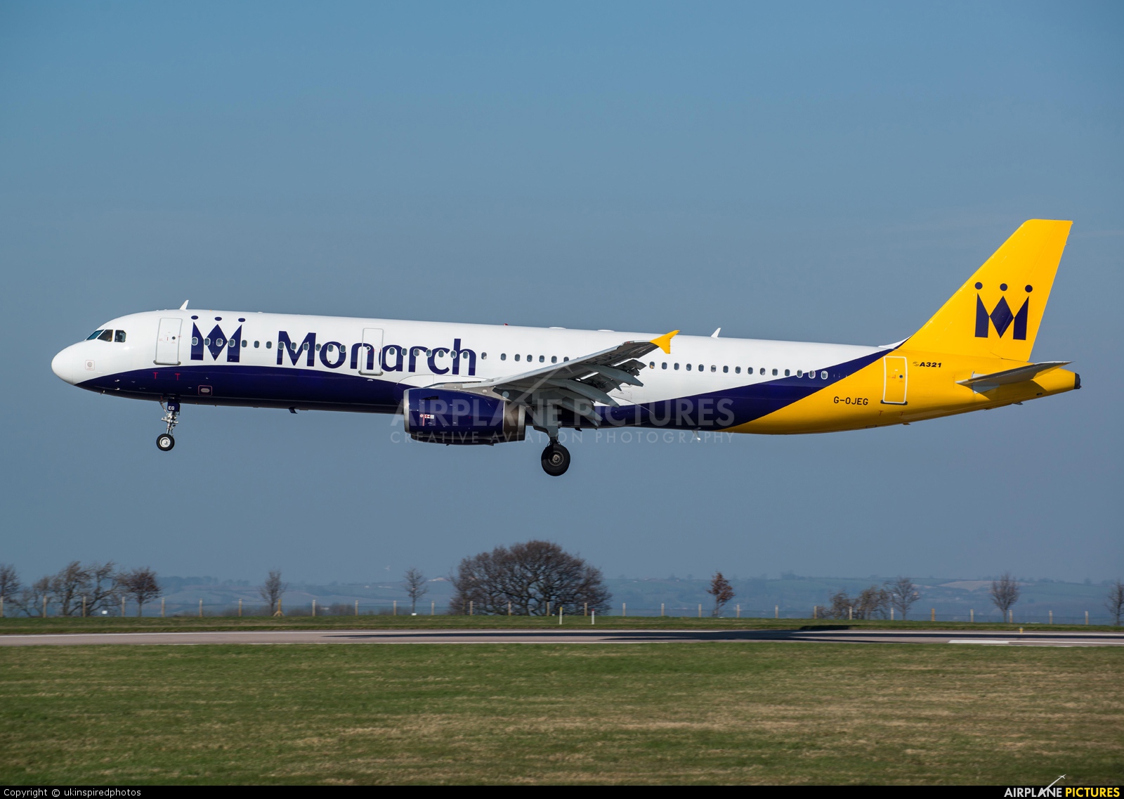 Monarch Airlines G-OJEG aircraft at East Midlands