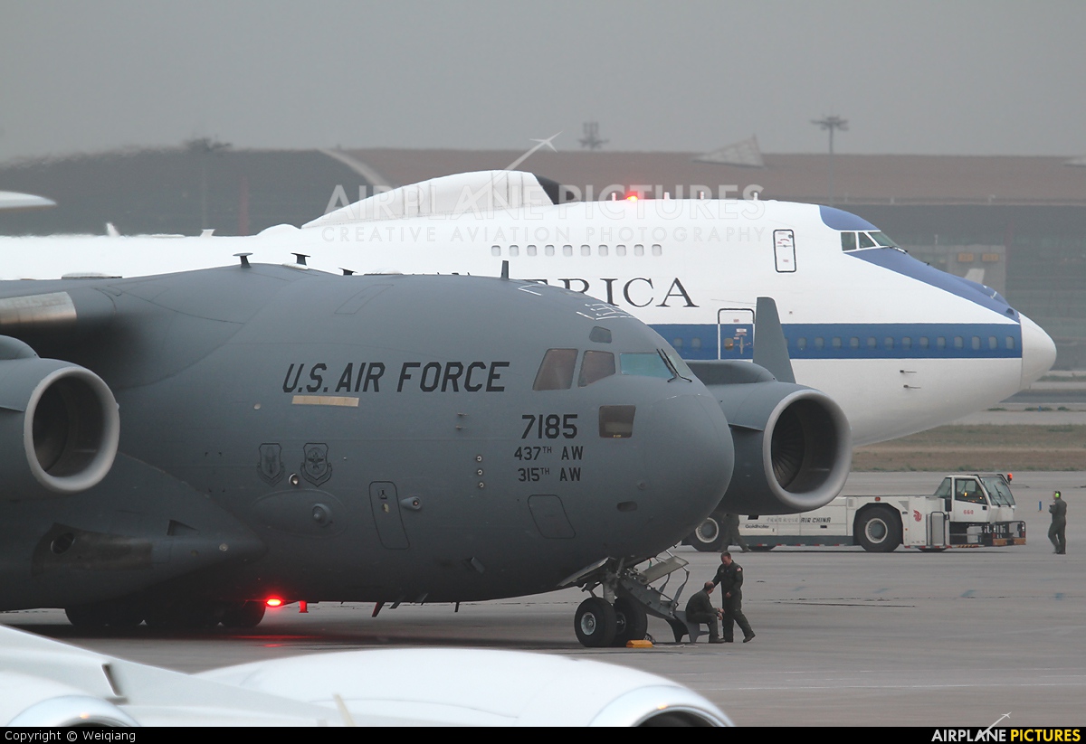 USA - Air Force 07-7185 aircraft at Beijing - Capital