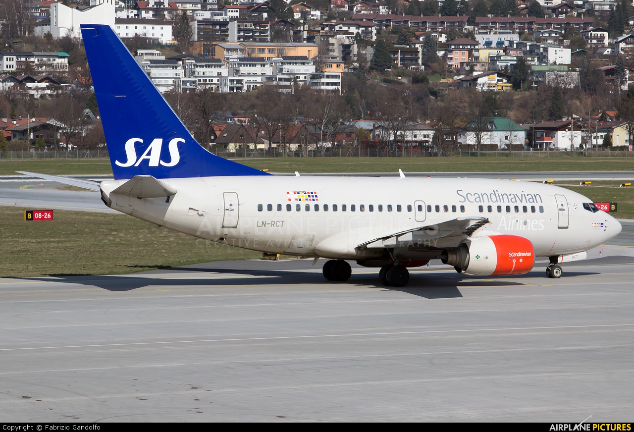 SAS - Scandinavian Airlines LN-RCT aircraft at Innsbruck