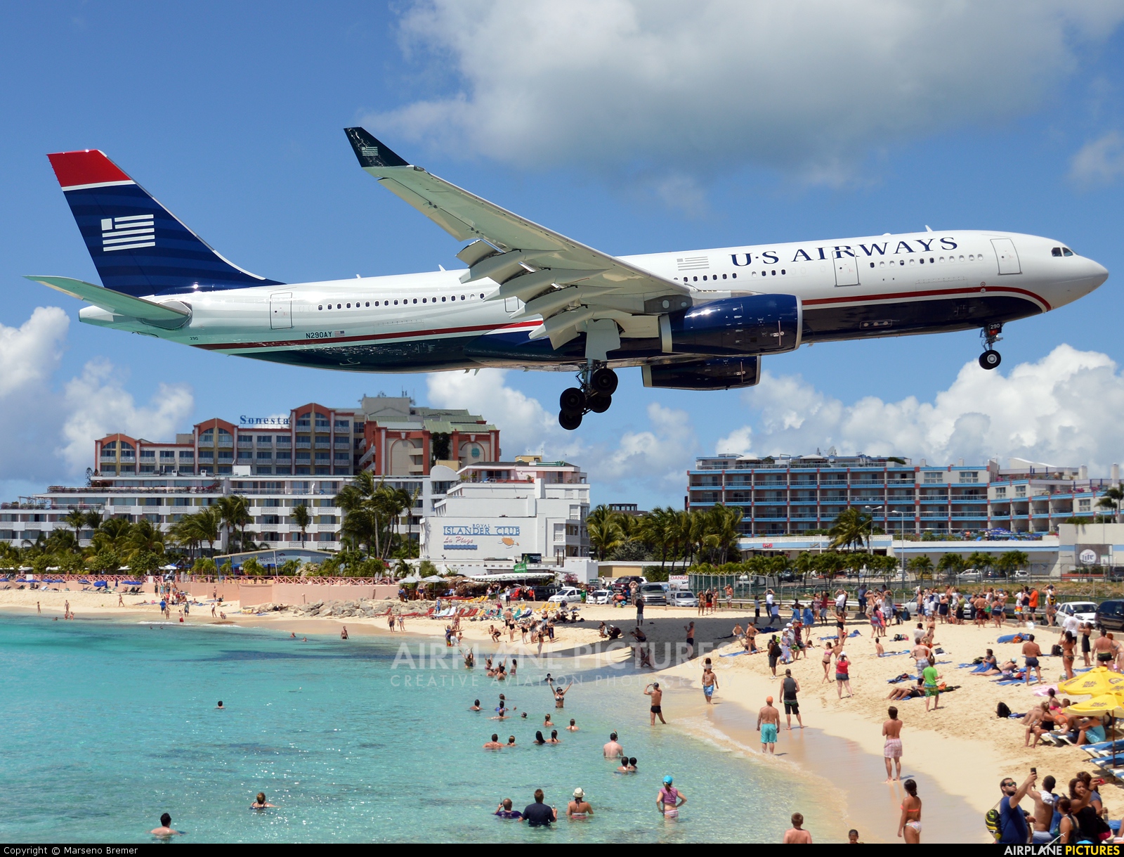US Airways N290AY aircraft at Sint Maarten - Princess Juliana Intl