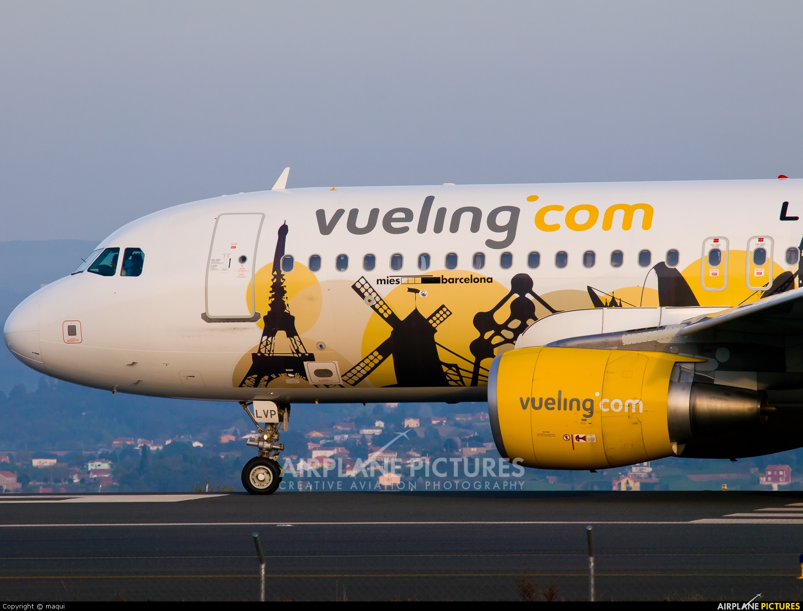 Vueling Airlines EC-LVP aircraft at La Coruña