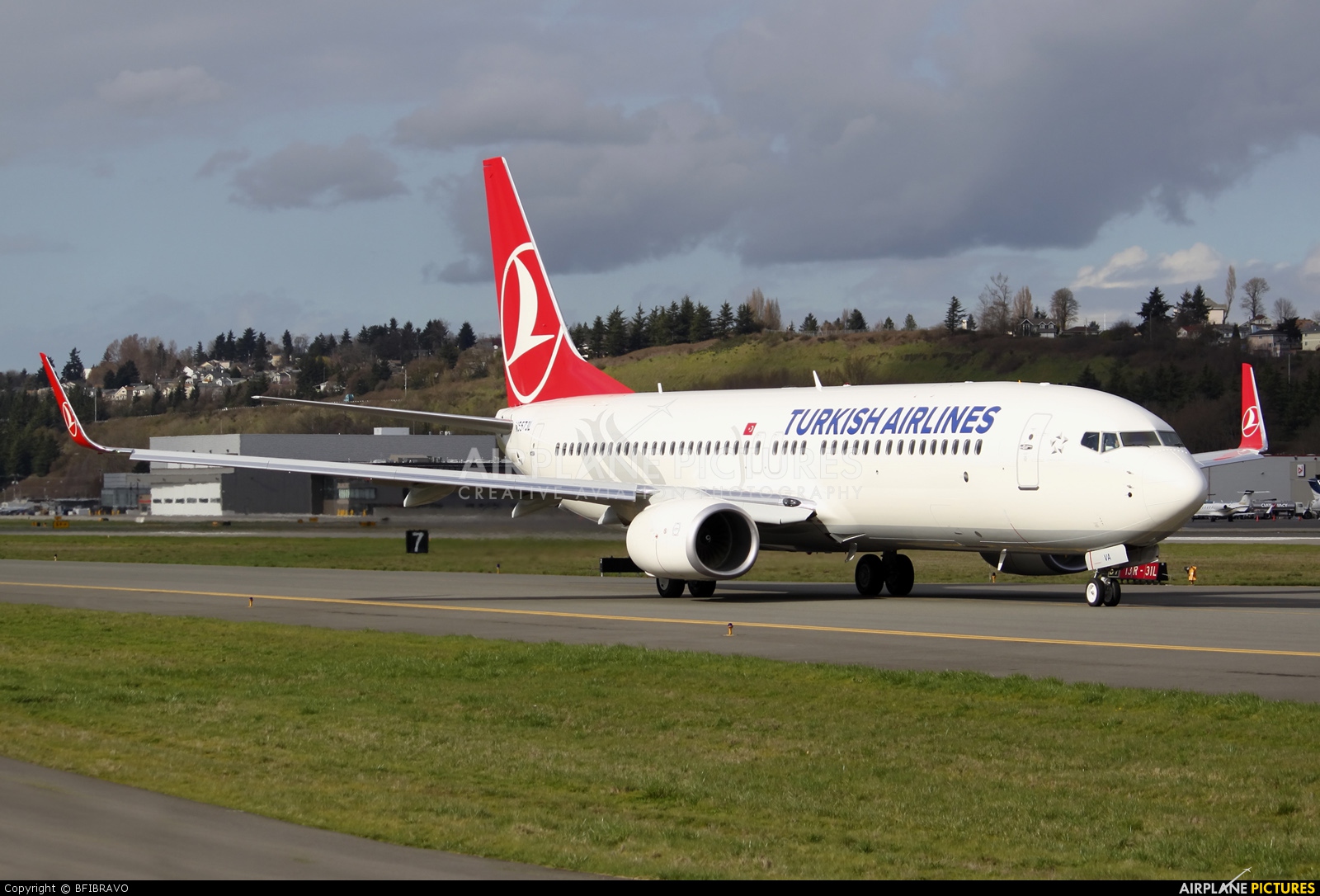 Turkish Airlines TC-JVA aircraft at Seattle - Boeing Field / King County Intl