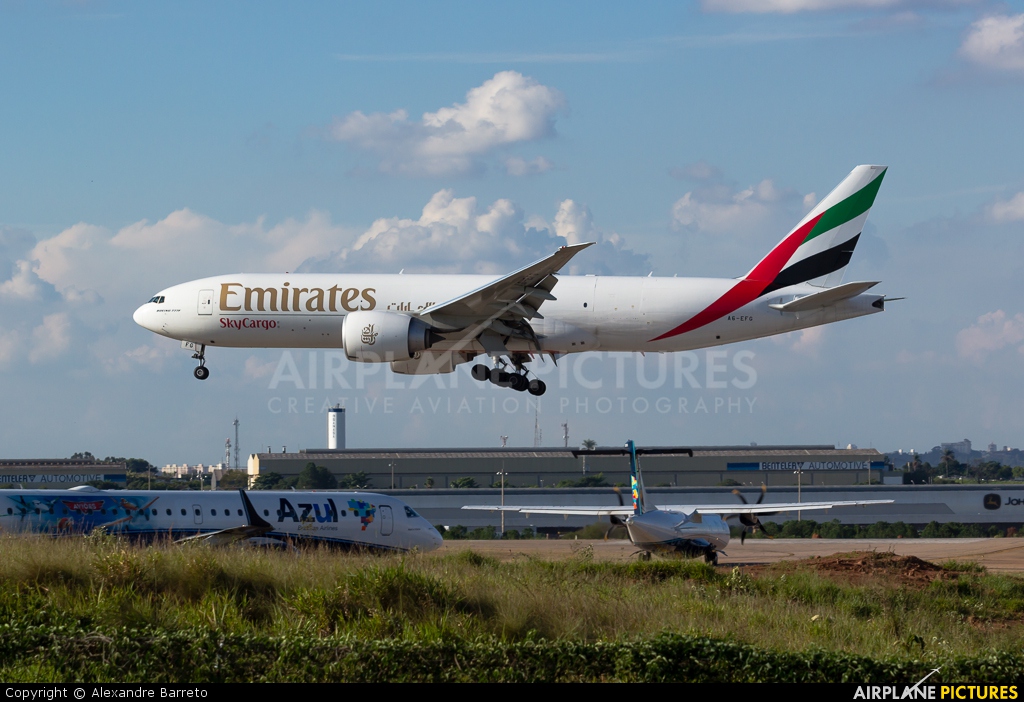 Emirates Sky Cargo A6-EFG aircraft at Campinas - Viracopos Intl