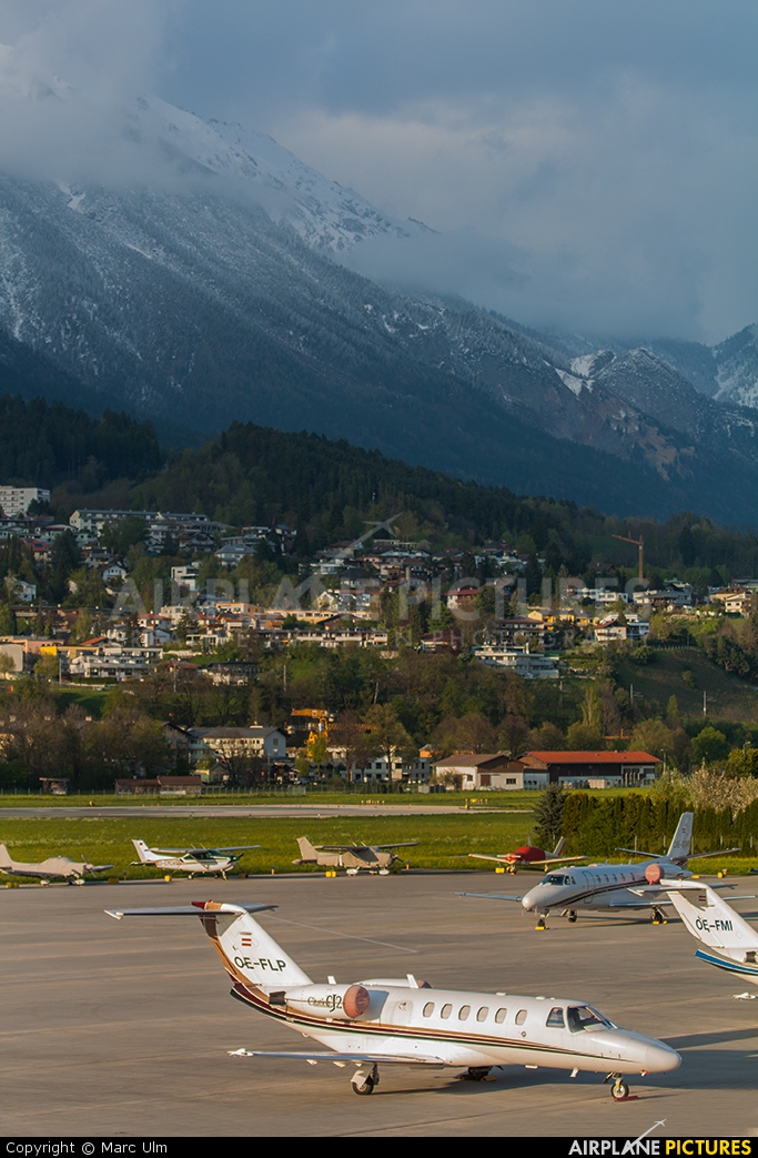 FlyTyrol OE-FLP aircraft at Innsbruck