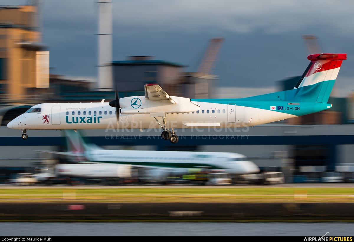Luxair LX-LGH aircraft at London - City