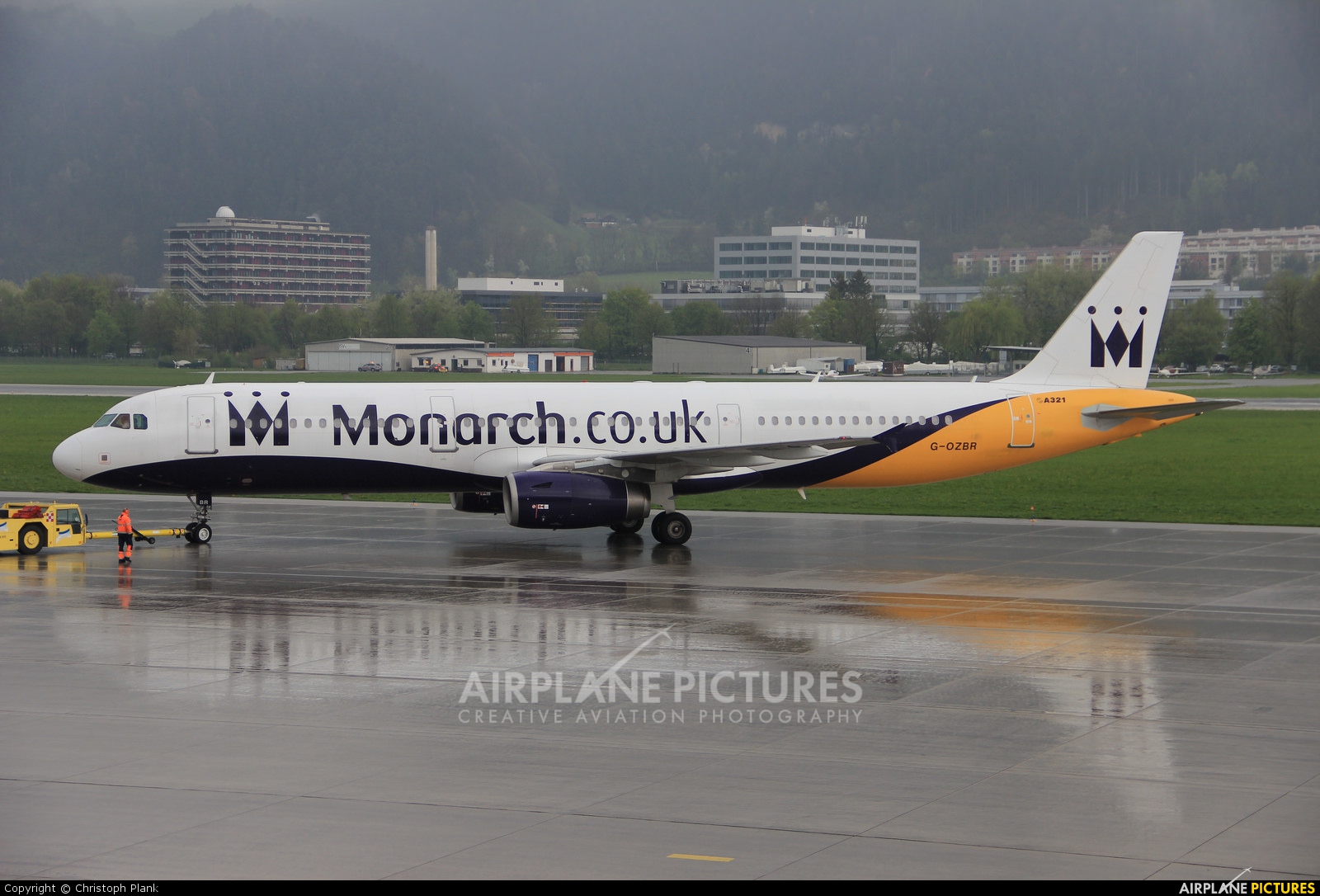 Monarch Airlines G-OZBR aircraft at Innsbruck