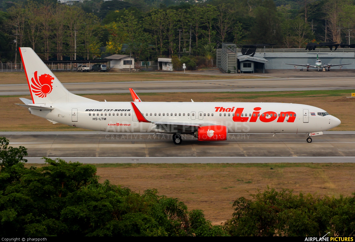 Thai Lion Air HS-LTM aircraft at Chiang-Mai