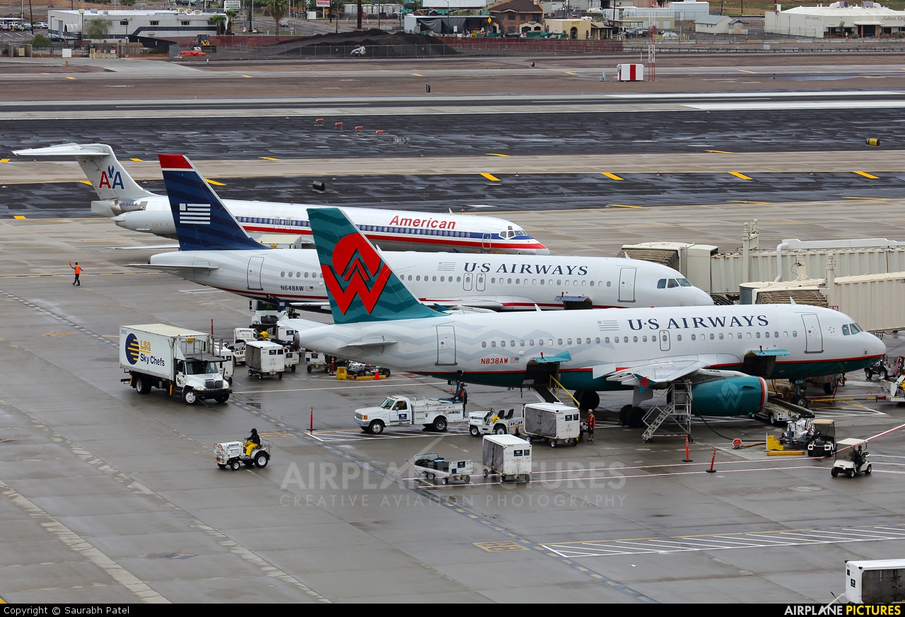 US Airways N838AW aircraft at Phoenix - Sky Harbor Intl