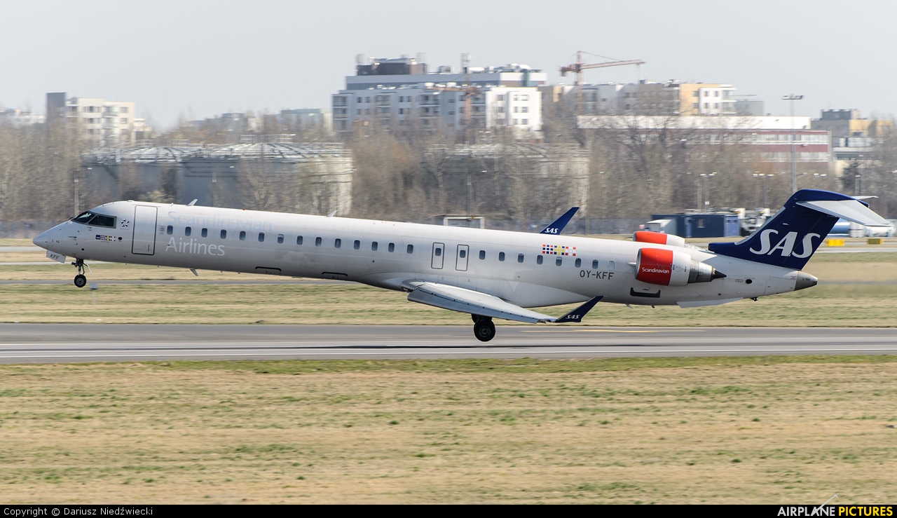 SAS - Scandinavian Airlines OY-KFF aircraft at Warsaw - Frederic Chopin