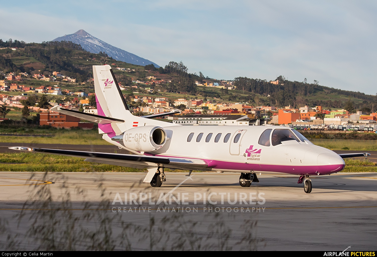 Tyrol Air Ambulance OE-GPS aircraft at Tenerife Norte - Los Rodeos