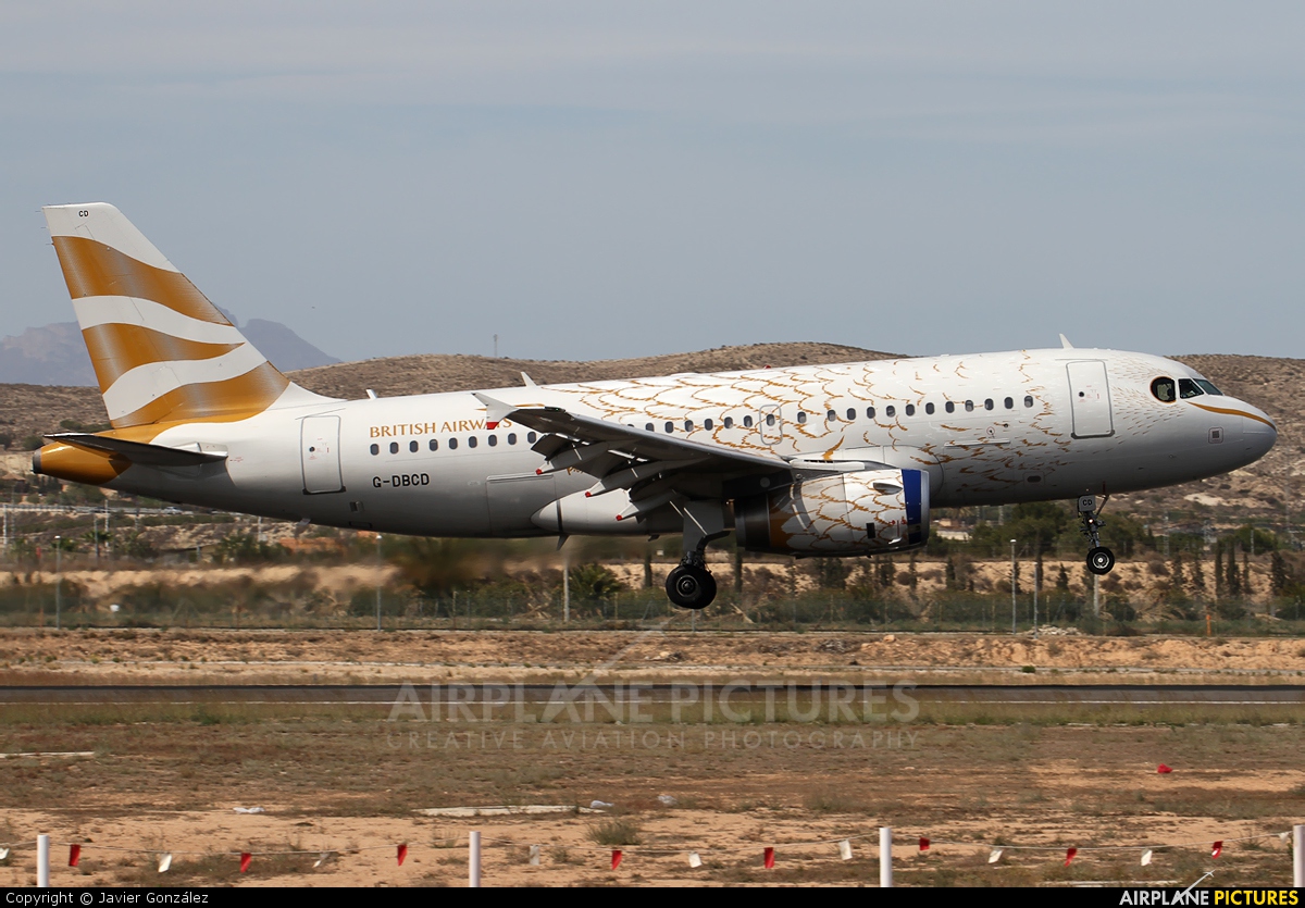 British Airways G-DBCD aircraft at Alicante - El Altet