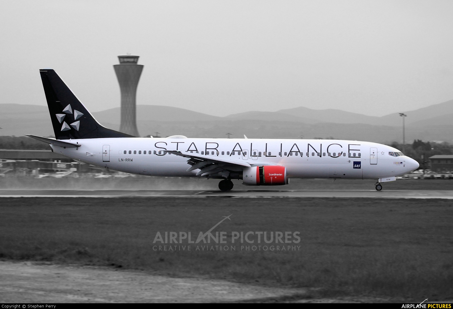 SAS - Scandinavian Airlines LN-RRW aircraft at Edinburgh