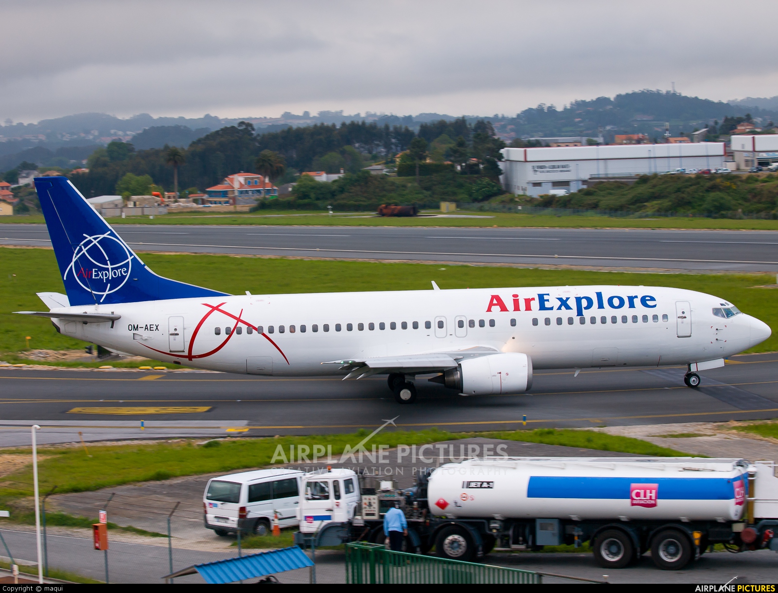 Air Explore OM-AEX aircraft at La Coruña
