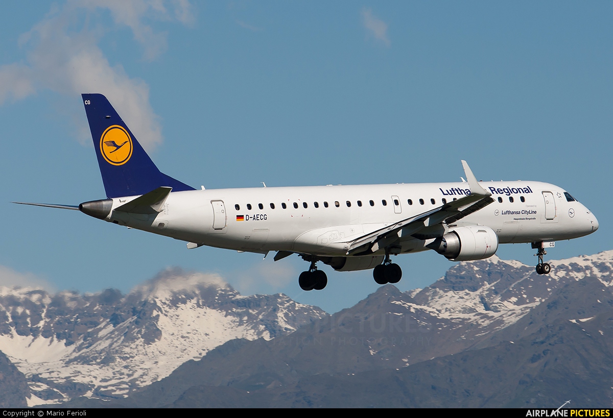 Lufthansa Regional - CityLine D-AECG aircraft at Turin - Caselle