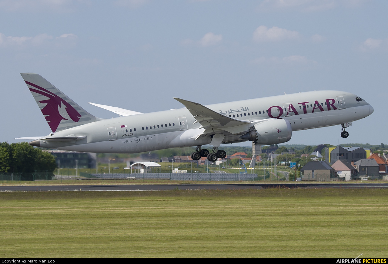 Qatar Airways A7-BCL aircraft at Brussels - Zaventem