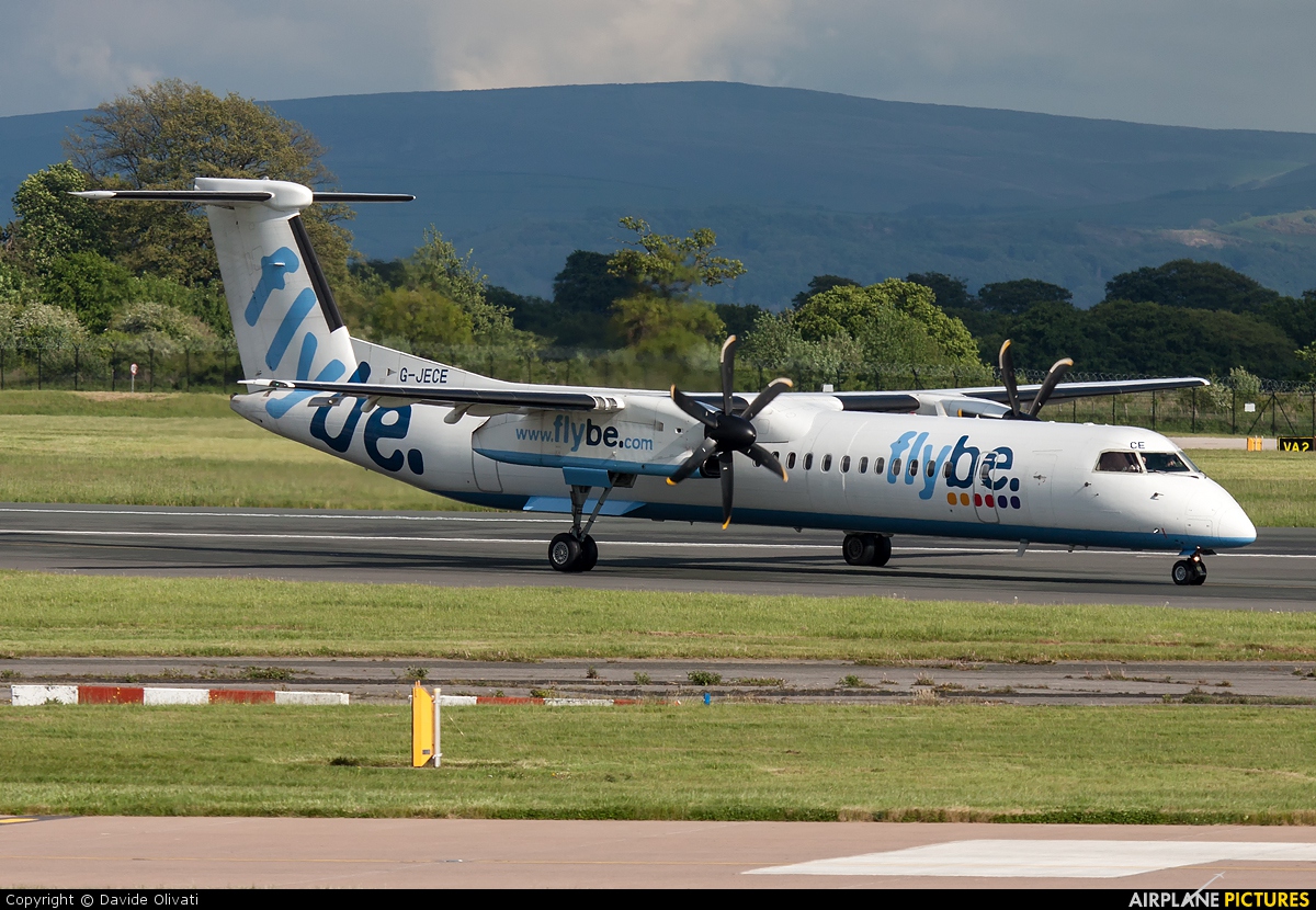 Flybe G-JECE aircraft at Manchester