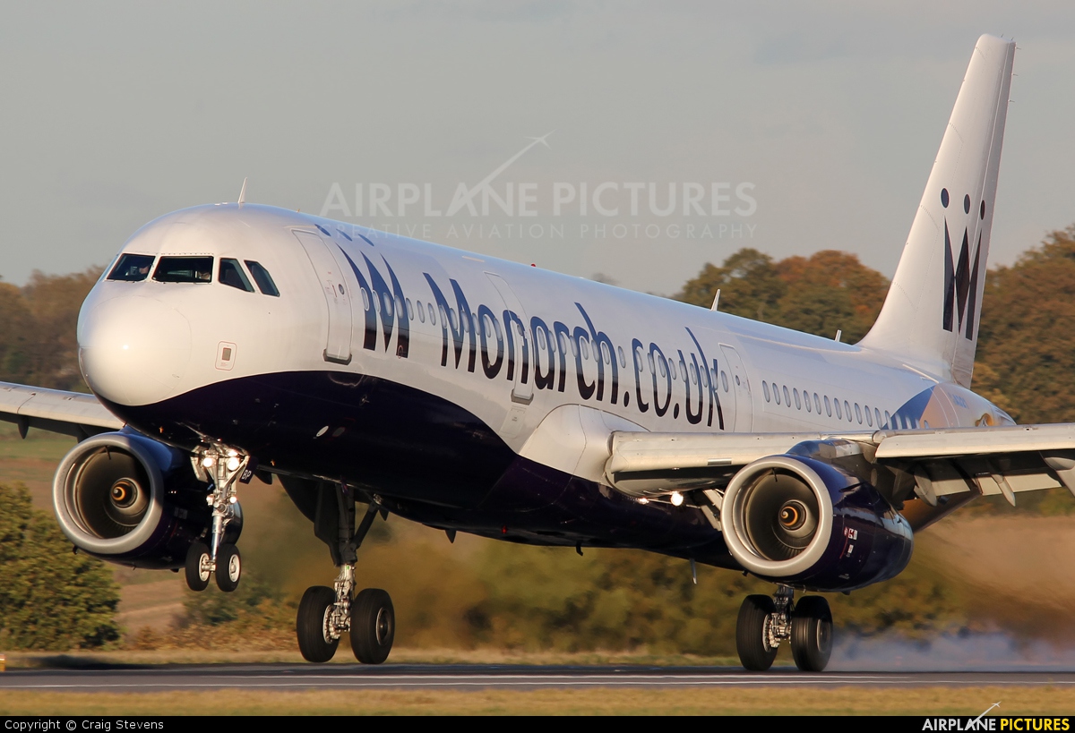 Monarch Airlines G-OZBP aircraft at London - Luton