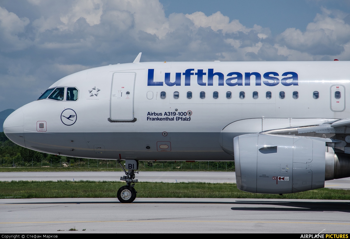 Lufthansa D-AIBI aircraft at Sofia