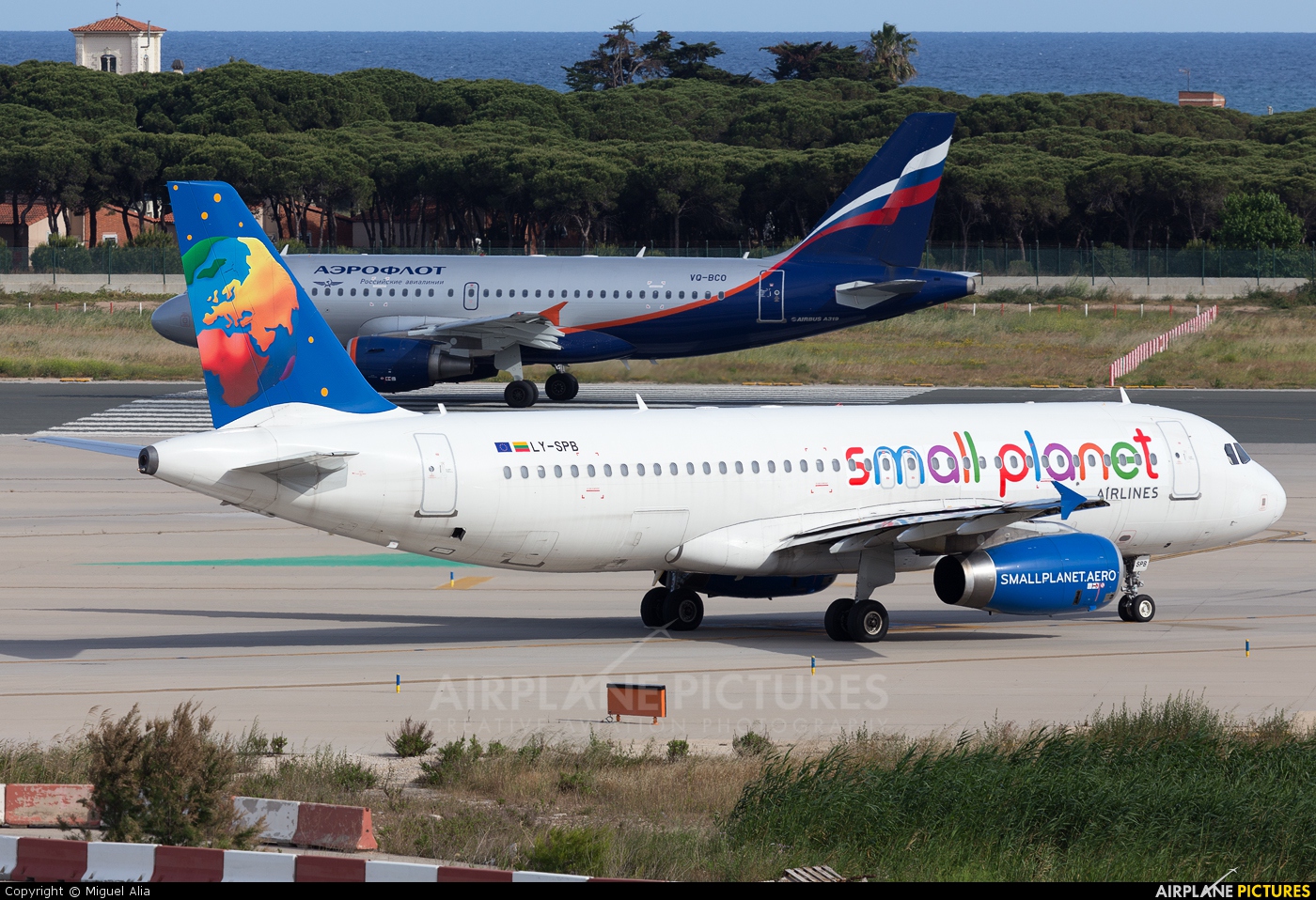 Small Planet Airlines LY-SPB aircraft at Barcelona - El Prat