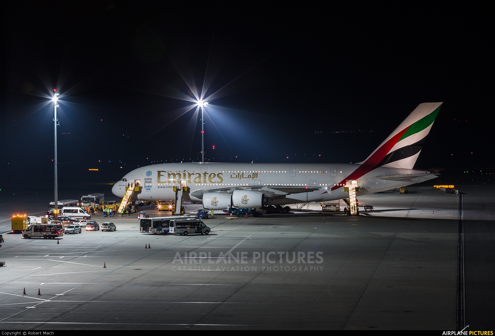 Emirates Airlines A6-EES aircraft at Vienna - Schwechat