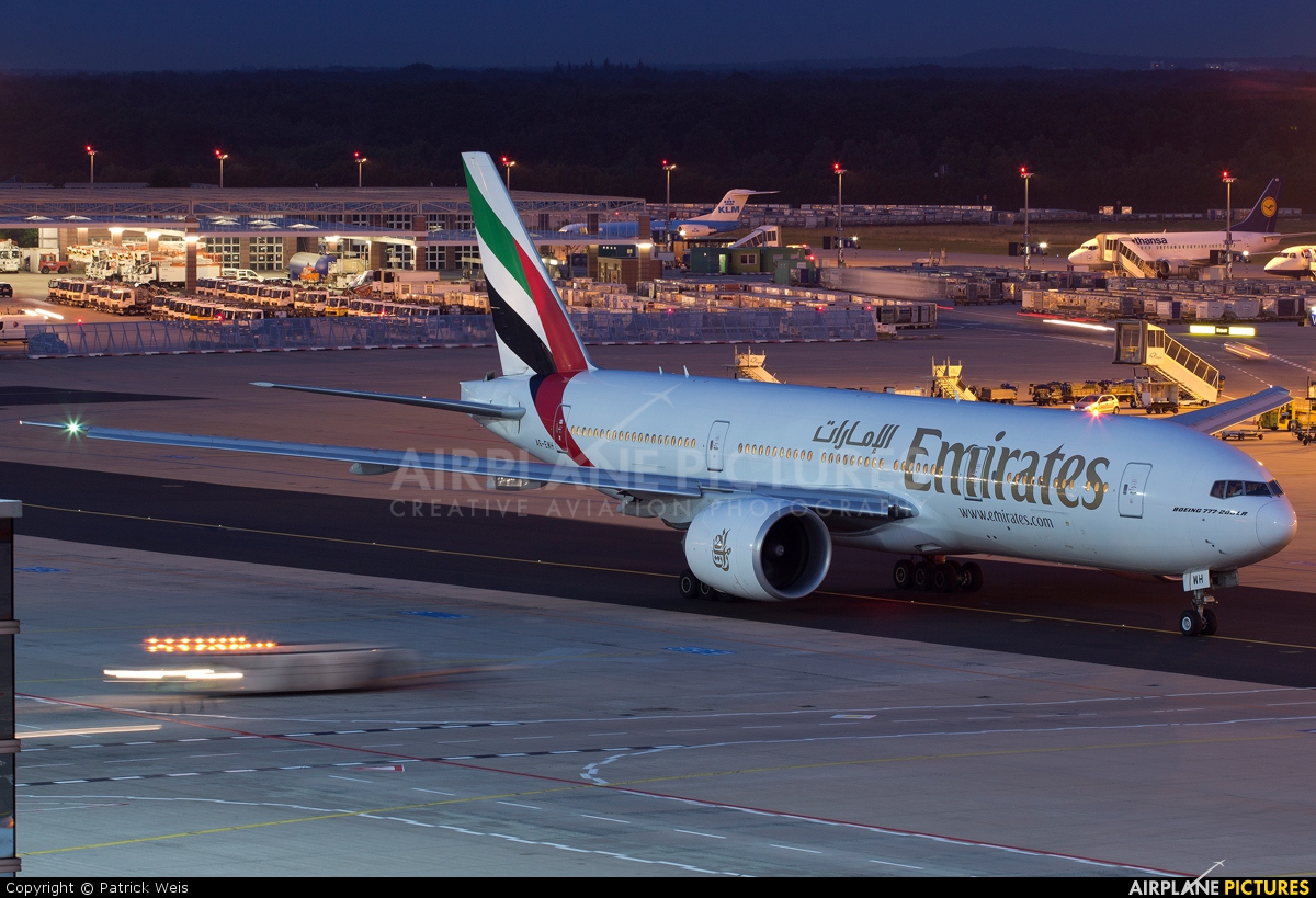 Emirates Airlines A6-EWH aircraft at Frankfurt