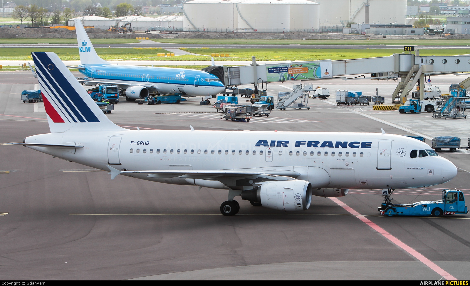 Air France F-GRHB aircraft at Amsterdam - Schiphol