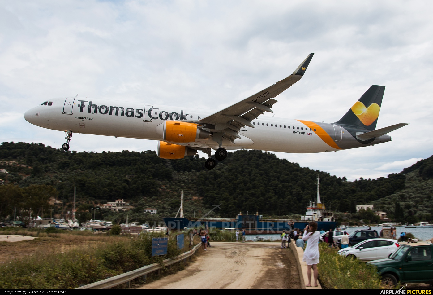 Thomas Cook G-TCDF aircraft at Skiathos