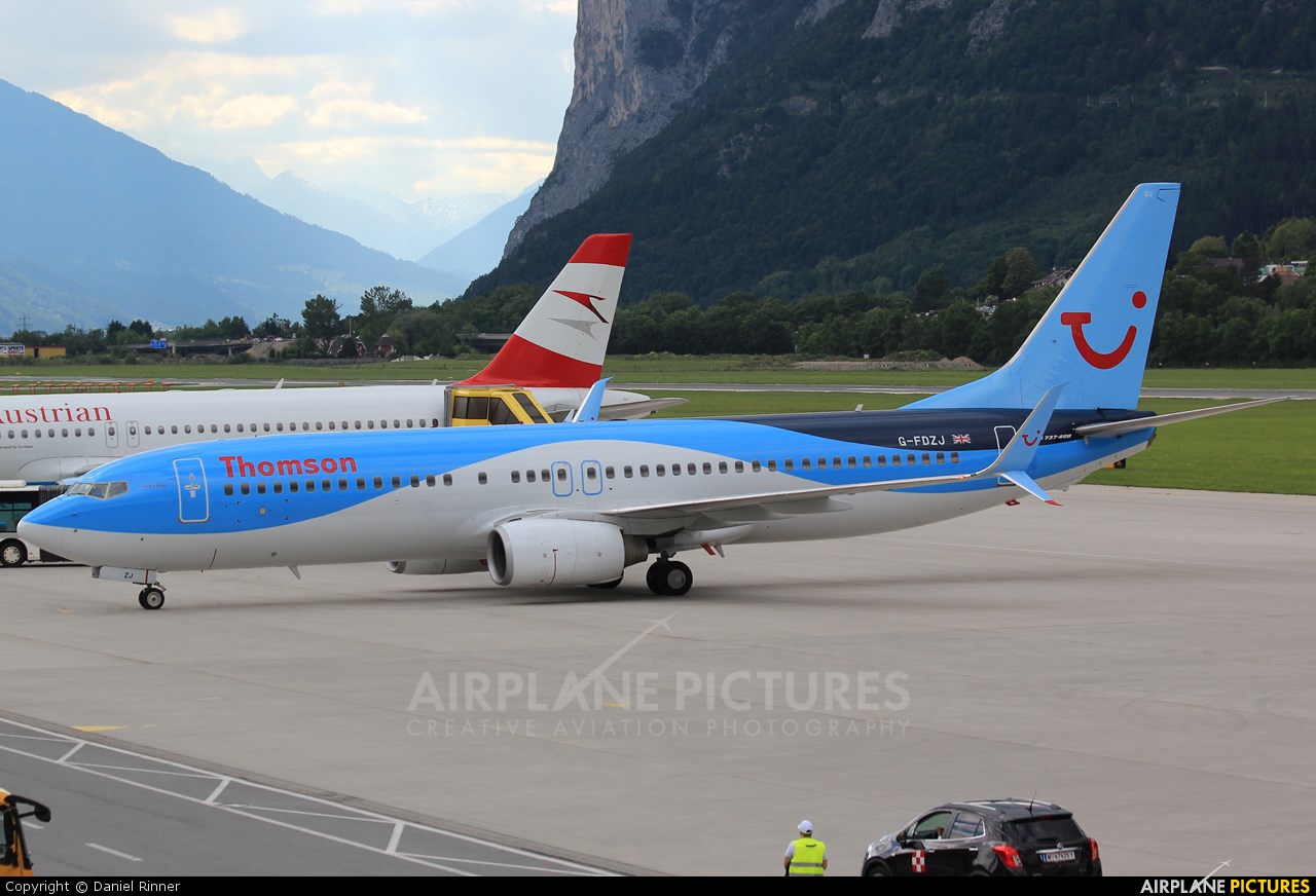 Thomson/Thomsonfly G-FDZJ aircraft at Innsbruck