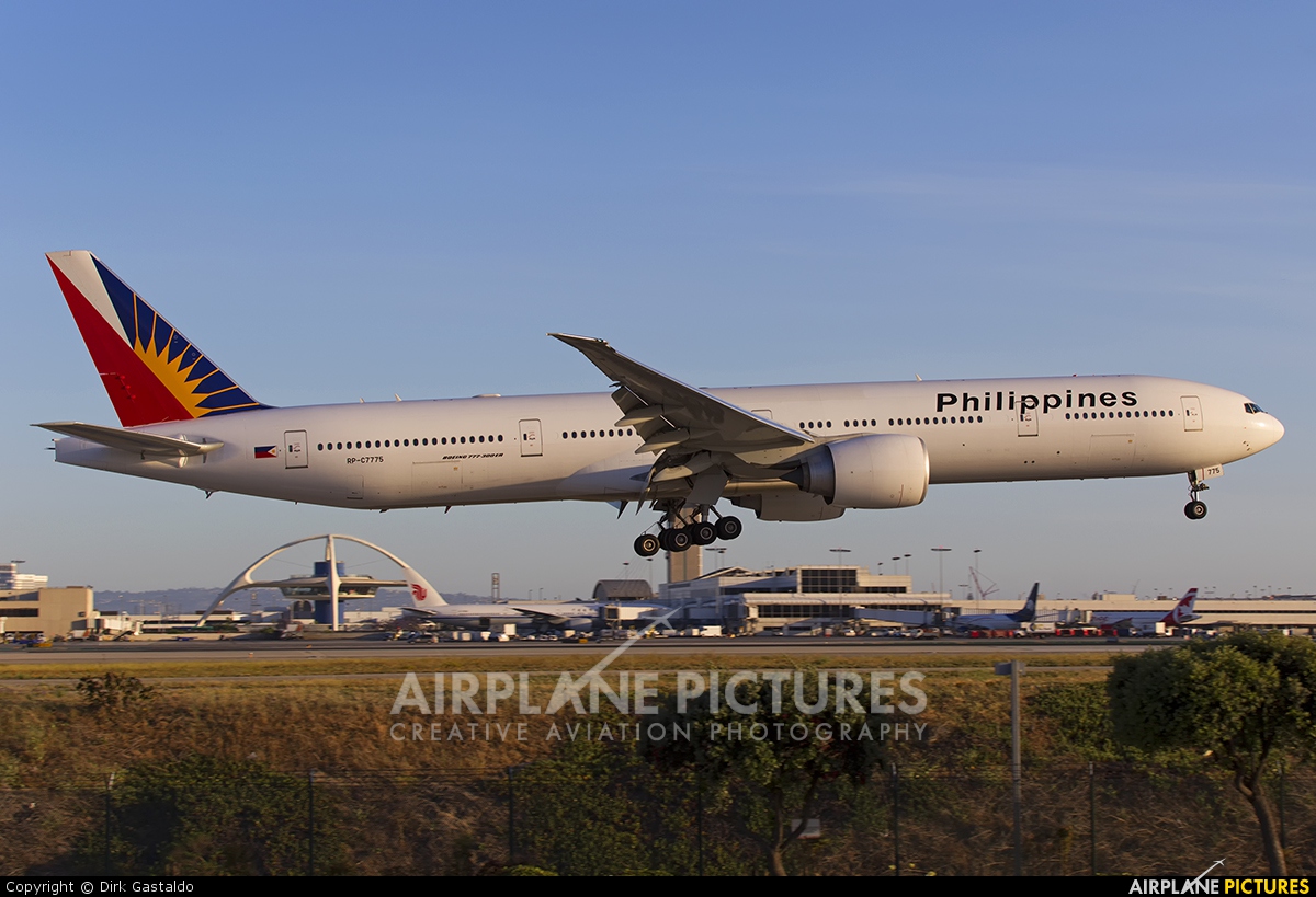 Philippines Airlines RP-C7775 aircraft at Los Angeles Intl