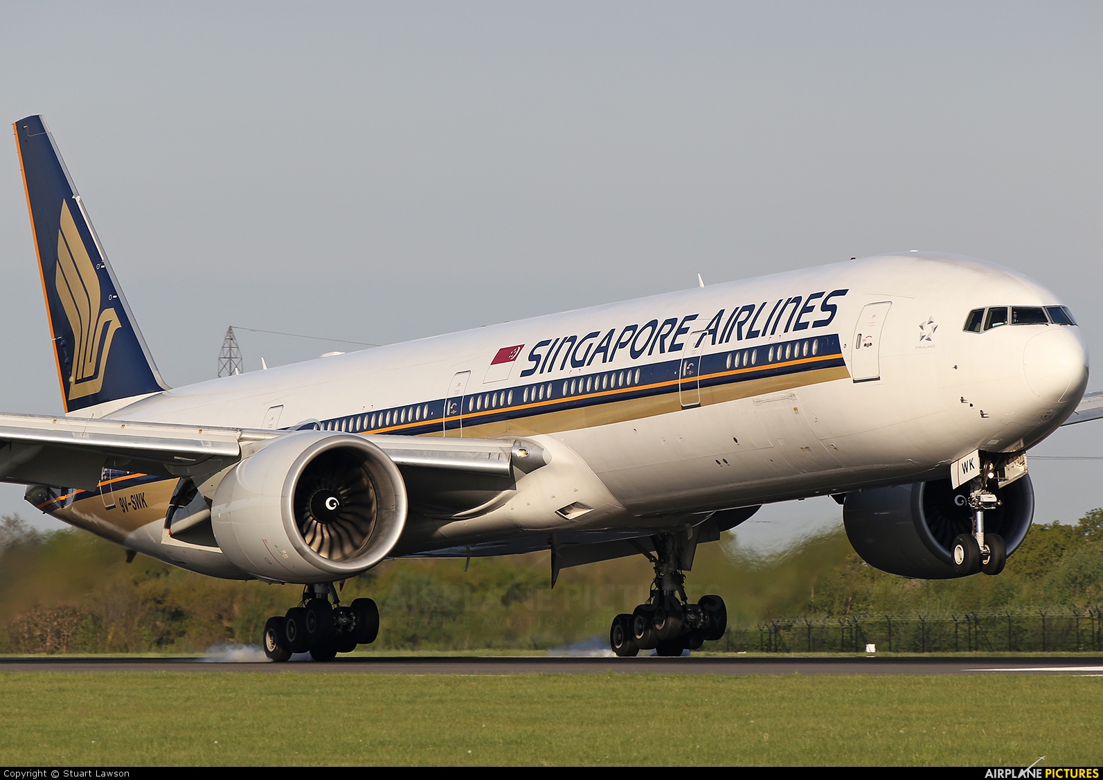 Singapore Airlines 9V-SWK aircraft at Manchester