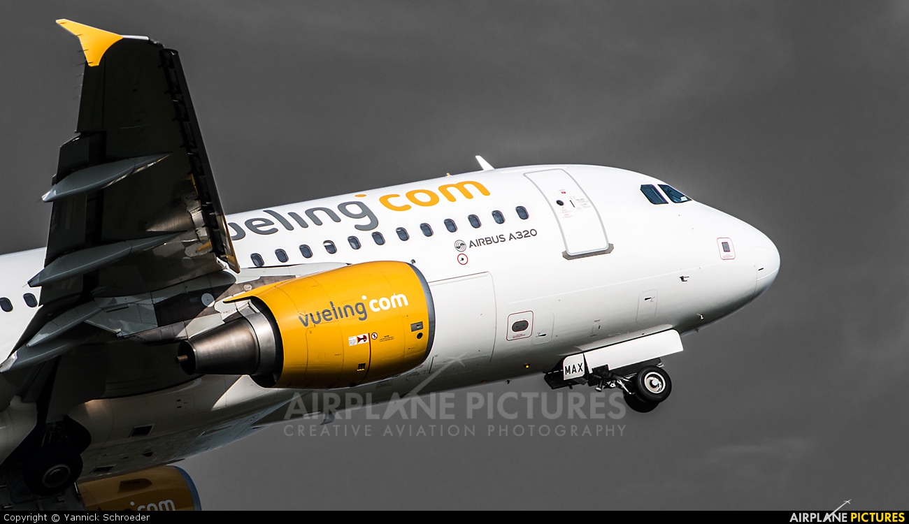 Vueling Airlines EC-MAX aircraft at Amsterdam - Schiphol