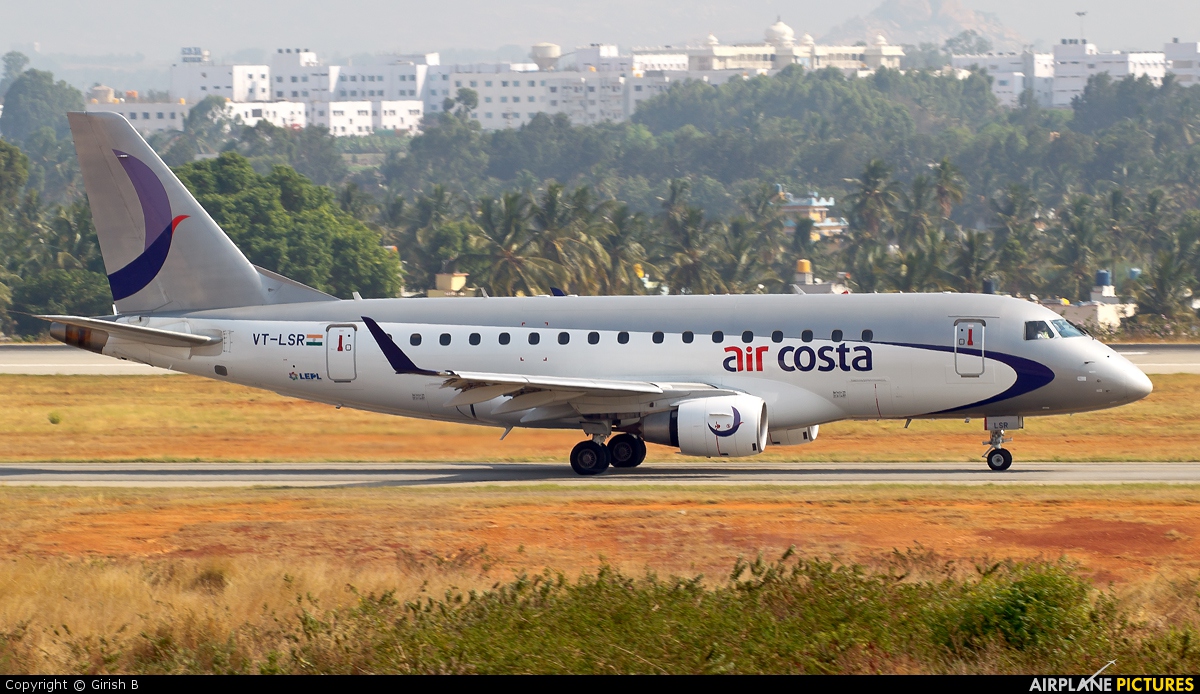Air Costa VT-LSR aircraft at Bangalore - Bengaluru Intl