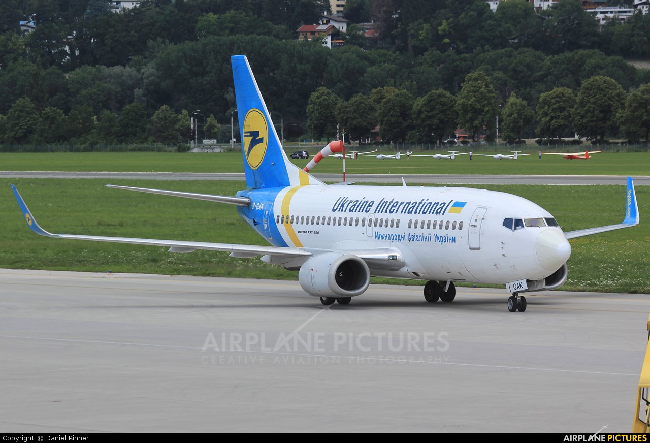 Ukraine International Airlines UR-GAK aircraft at Innsbruck