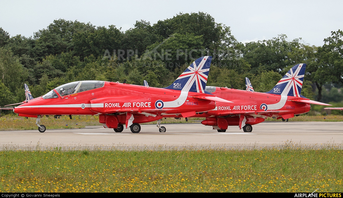 Royal Air Force "Red Arrows" XX245 aircraft at Gilze-Rijen