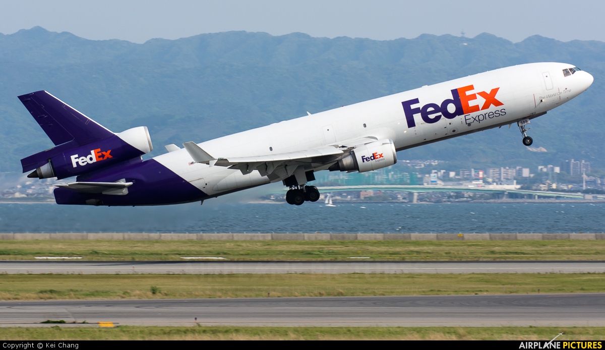 FedEx Federal Express N589FE aircraft at Kansai Intl