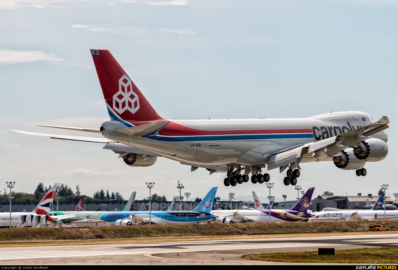 Cargolux LX-VCK aircraft at Everett - Snohomish County / Paine Field