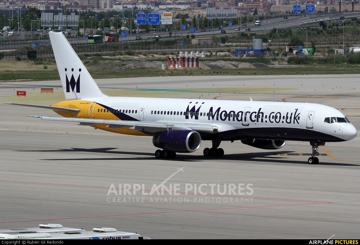 Monarch Airlines G-MONK aircraft at Barcelona - El Prat