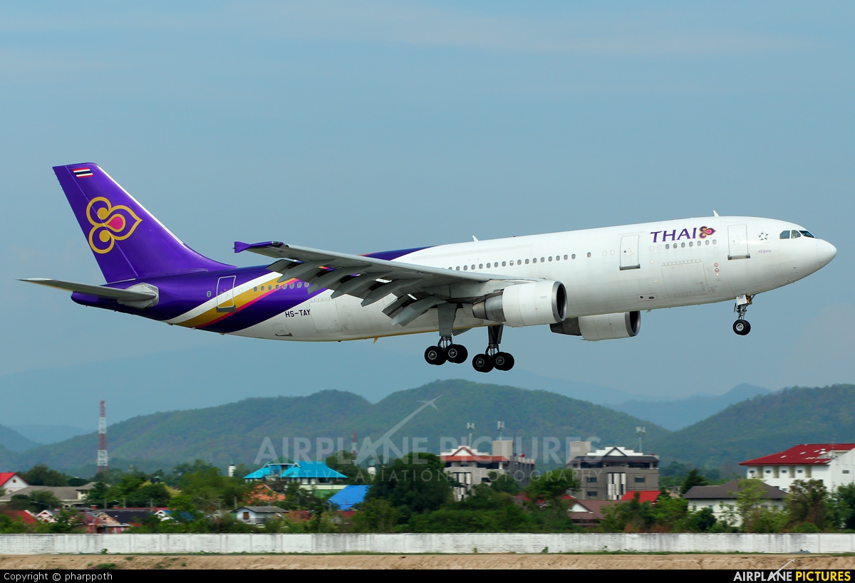 Thai Airways HS-TAY aircraft at Chiang-Mai