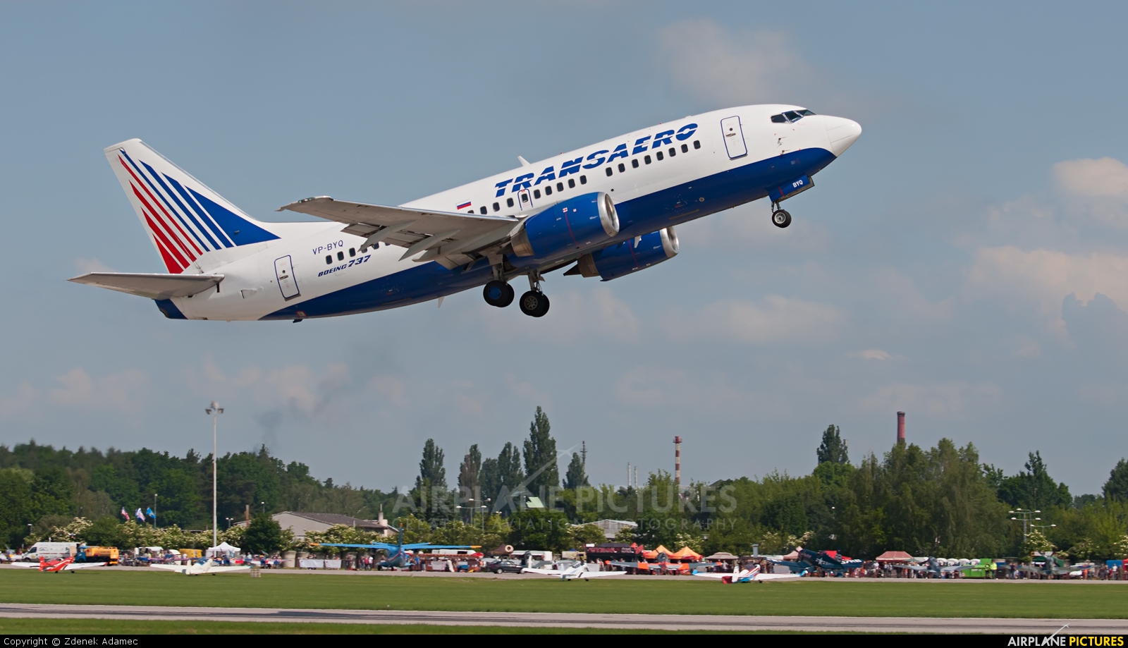Transaero Airlines VP-BYQ aircraft at Pardubice