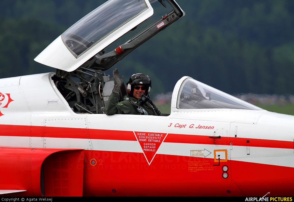 Switzerland - Air Force:  Patrouille de Suisse J-3082 aircraft at Zeltweg