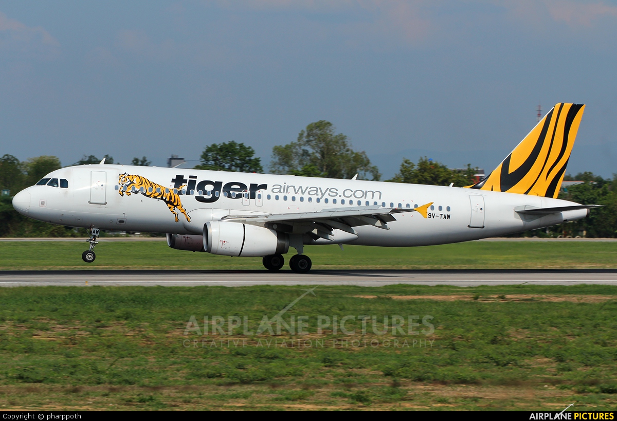 Tiger Airways 9V-TAW aircraft at Chiang-Mai