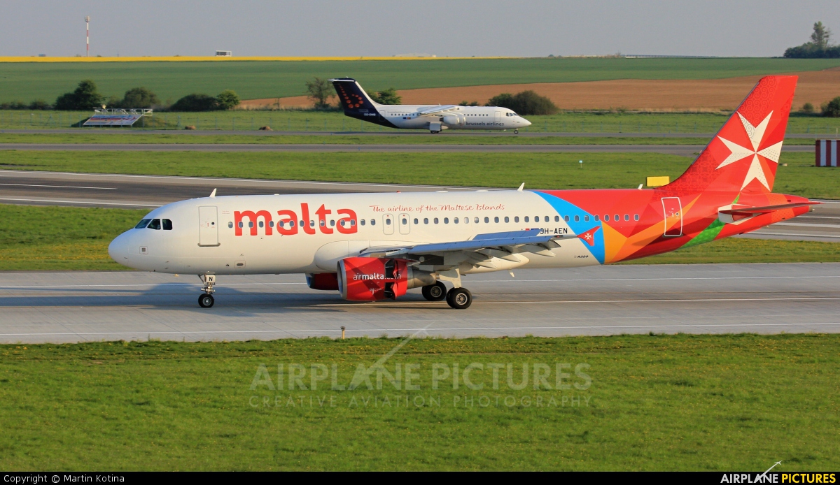 Air Malta 9H-AEN aircraft at Prague - Václav Havel