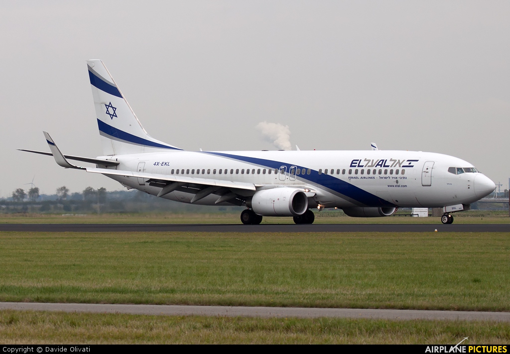 El Al Israel Airlines 4X-EKL aircraft at Amsterdam - Schiphol