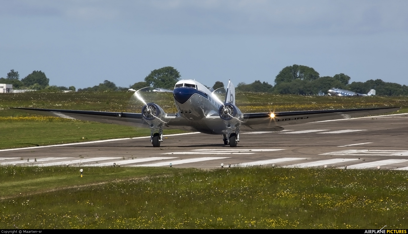 Super Constellation Flyers HB-IRJ aircraft at Cherbourg-Maupertus