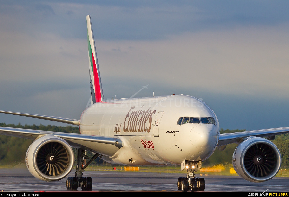 Emirates Sky Cargo A6-EFG aircraft at Milan - Malpensa