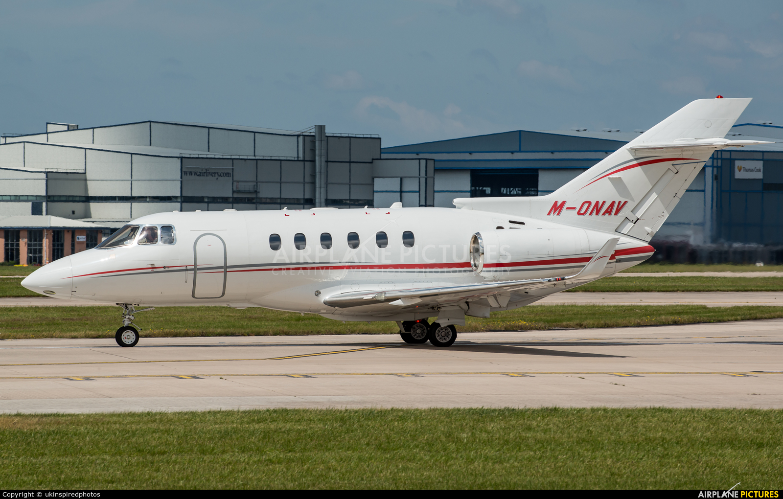 Private M-ONAV aircraft at Manchester