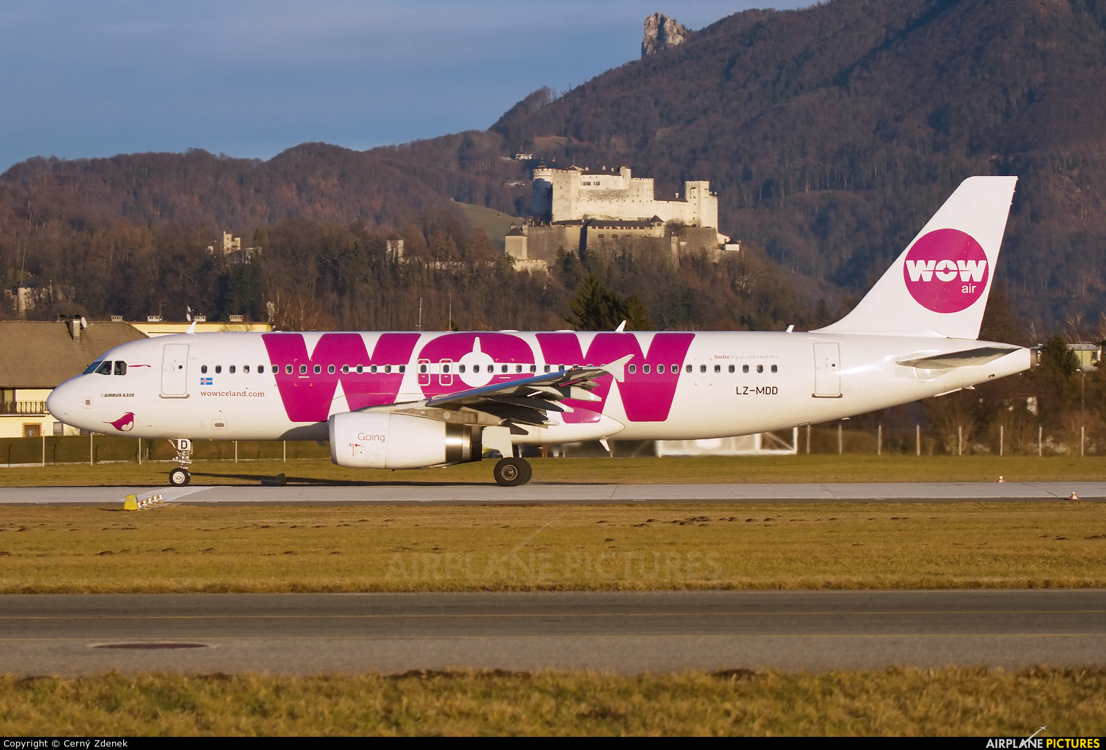 WOW Air LZ-MDD aircraft at Salzburg