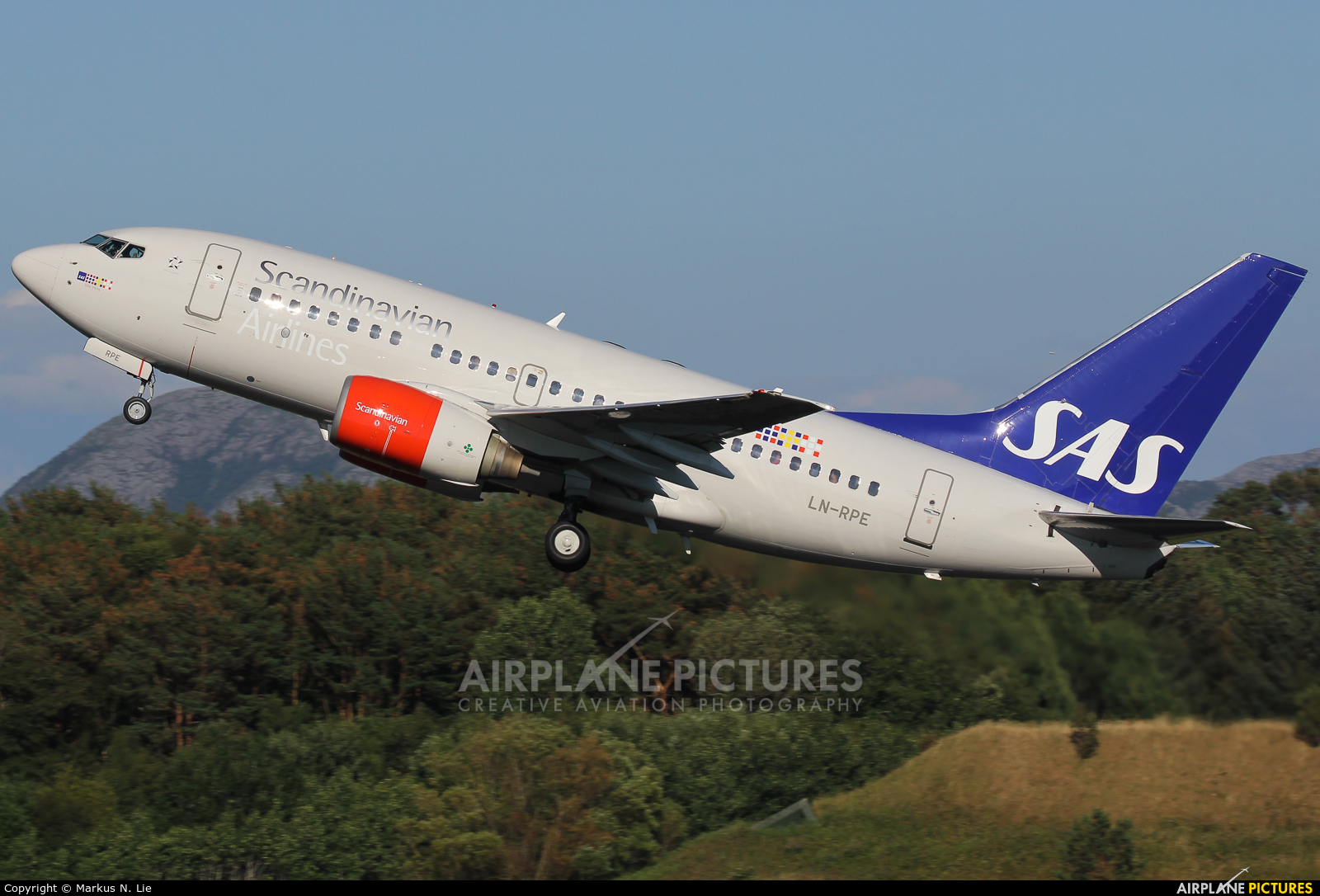 SAS - Scandinavian Airlines LN-RPE aircraft at Stavanger - Sola