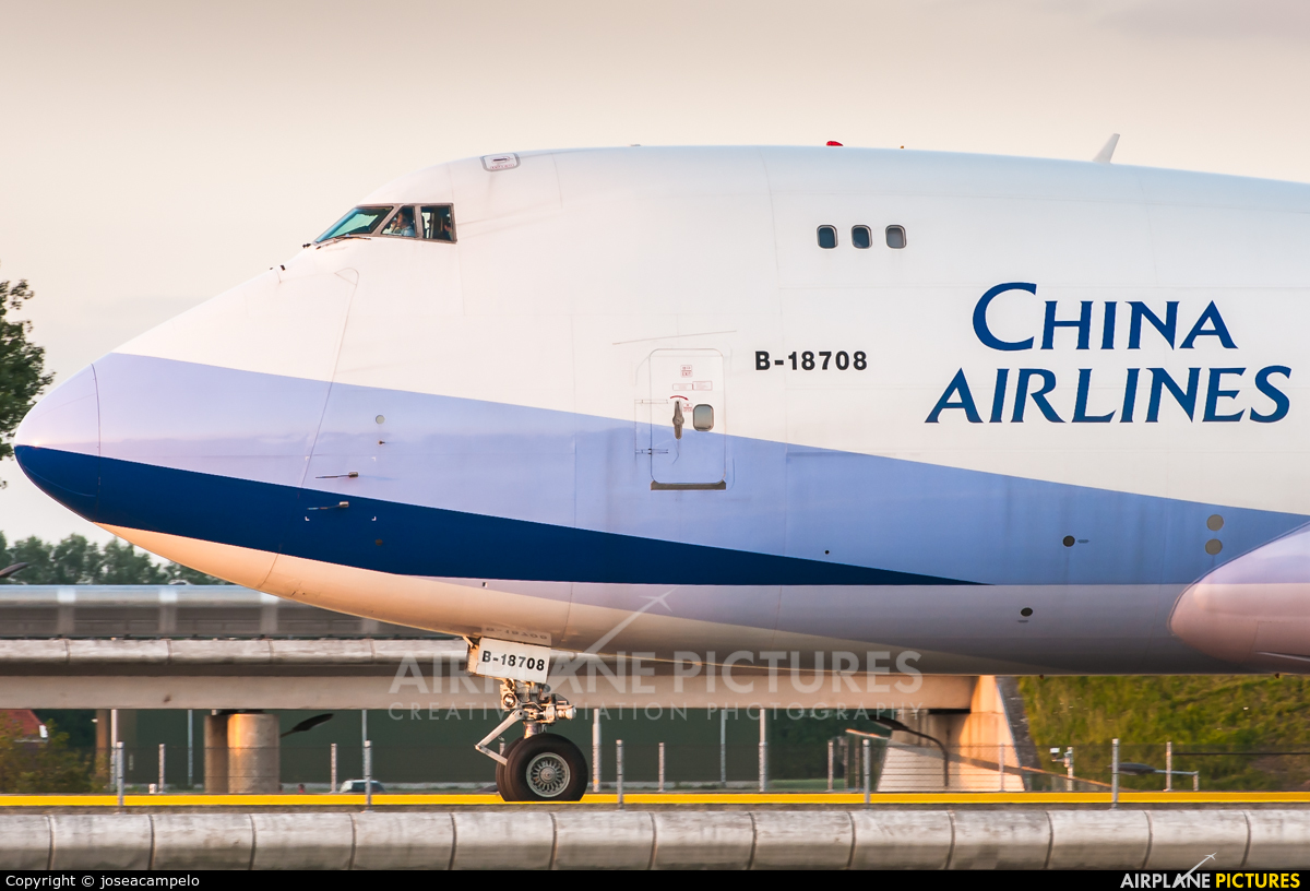 China Airlines Cargo B-18708 aircraft at Amsterdam - Schiphol